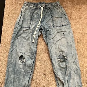 Aerie distressed joggers